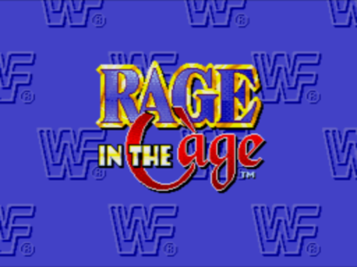 WWF Rage in the Cage title screen for Sega CD